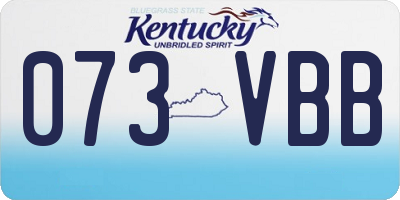 KY license plate 073VBB