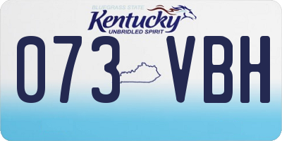 KY license plate 073VBH