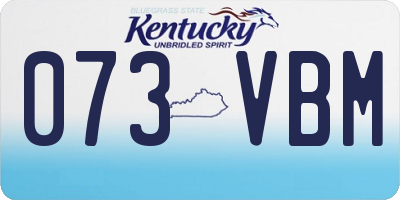KY license plate 073VBM