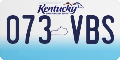 KY license plate 073VBS