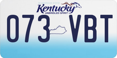 KY license plate 073VBT