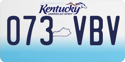 KY license plate 073VBV