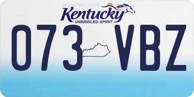KY license plate 073VBZ