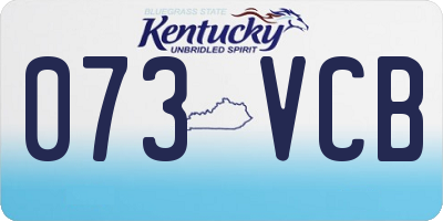 KY license plate 073VCB