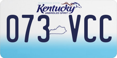 KY license plate 073VCC