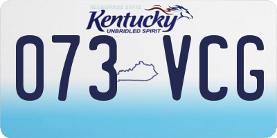 KY license plate 073VCG