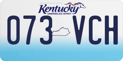 KY license plate 073VCH