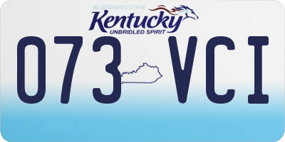 KY license plate 073VCI