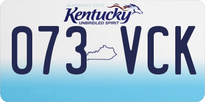 KY license plate 073VCK