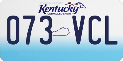 KY license plate 073VCL