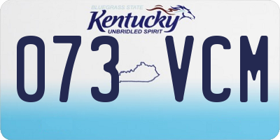 KY license plate 073VCM