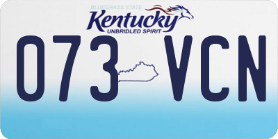 KY license plate 073VCN