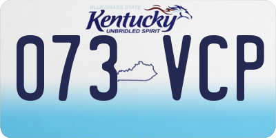 KY license plate 073VCP