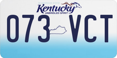 KY license plate 073VCT