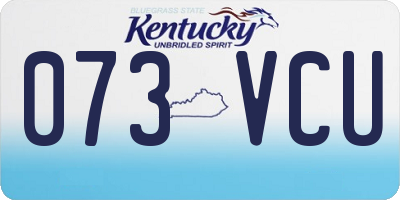 KY license plate 073VCU
