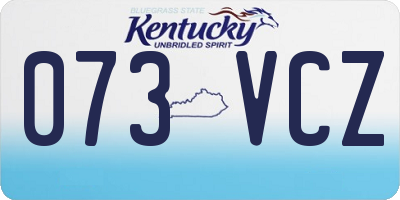 KY license plate 073VCZ