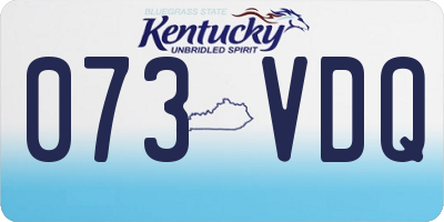 KY license plate 073VDQ