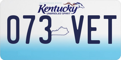 KY license plate 073VET