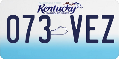 KY license plate 073VEZ