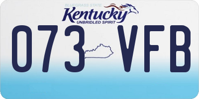 KY license plate 073VFB