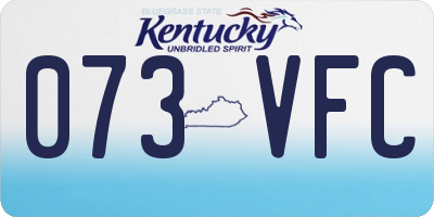 KY license plate 073VFC