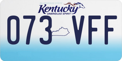 KY license plate 073VFF