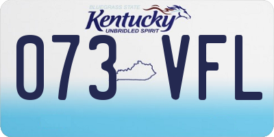 KY license plate 073VFL