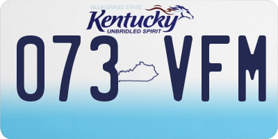 KY license plate 073VFM