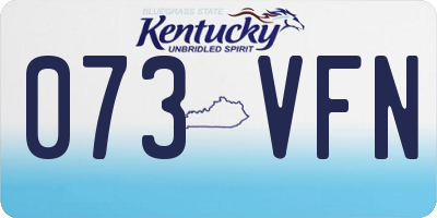 KY license plate 073VFN