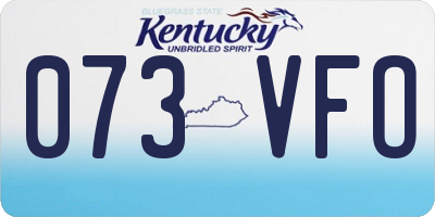 KY license plate 073VFO