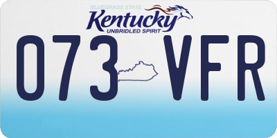 KY license plate 073VFR