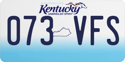 KY license plate 073VFS