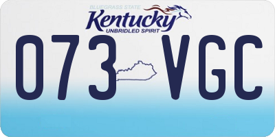 KY license plate 073VGC