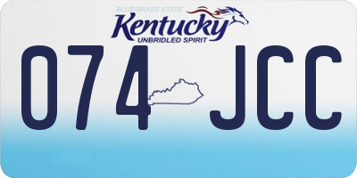 KY license plate 074JCC