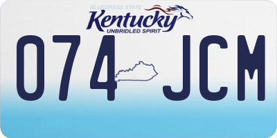 KY license plate 074JCM