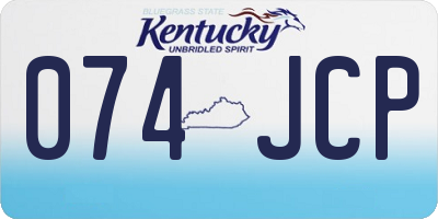 KY license plate 074JCP