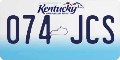KY license plate 074JCS