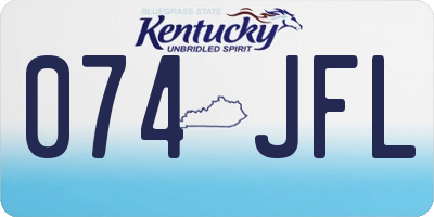 KY license plate 074JFL