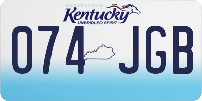 KY license plate 074JGB