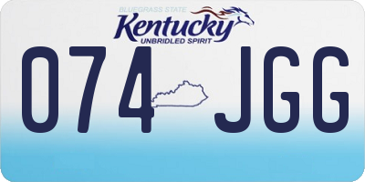 KY license plate 074JGG