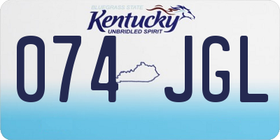 KY license plate 074JGL