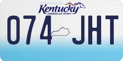 KY license plate 074JHT