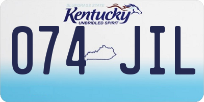 KY license plate 074JIL