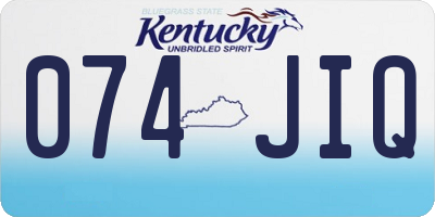 KY license plate 074JIQ