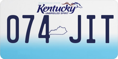 KY license plate 074JIT