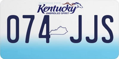 KY license plate 074JJS