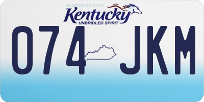 KY license plate 074JKM