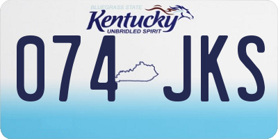 KY license plate 074JKS