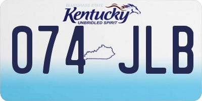 KY license plate 074JLB