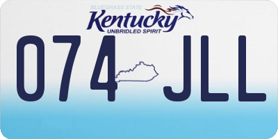 KY license plate 074JLL